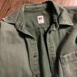 NSF RAHEL BUTTON UP FRAY TOP/ jacket revolve casual fall $280 boho designer Green Photo 2