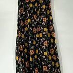 T Tahari NEW  A-Line Skirt Black/Rust Floral Print Side Split Size 2 Modest Fairy Photo 2