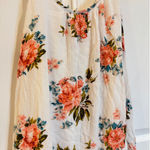 Becool Floral Print White Rayon Mini Dress Sleeveless Summer Casual Medium Photo 0