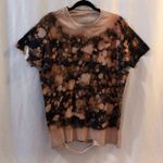 Black Brown Tan Bleached Distressed T Shirt Size L Photo 9