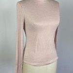 Show Me Your Mumu  Blush Metallic Mockneck Top Photo 1
