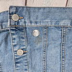 Mudd Denim Vest with Gray Hoodie Size Small Blue Jean Sleeveless Jacket Photo 5