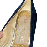 Jack Rogers Blue Suede Palmer Jute Wrapped Wedge Espadrille Peeptoe Shoes 9.5 Photo 9