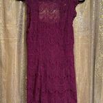 Free People  Daydream Lace Magenta Fuchsia Open Back Mini Dress Small Photo 0
