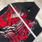 Versace Jeans Top mixed animal print womens Black Red (size 10) designer edgy Photo 4