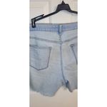 Sonoma Mid-rise Embroidered Flowers Blue Denim Jean Shorts Sz 18 Photo 2