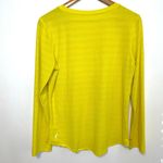 Zyia  Yellow Long Sleeve M Neon Thumbholes Lightweight Striped Activewear Photo 2