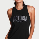 Victoria's Secret Womens  Sport Gold Glitter Performance Tank Top - Sz L Photo 0