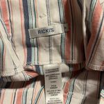 Unbranded paper bag waist multi color striped skirt sz16 Blue Size 16 Photo 2