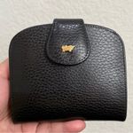 BRAUN BUFFEL Germany Black Genuine Leather Bifold Framed Kisslock Coin Wallet Photo 7