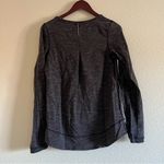 Lululemon Exhalation Pullover II Heathered Marled Black / Gray Long Sleeve Sz 6 Photo 9
