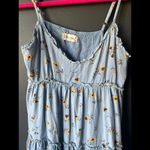 Altar'd State Altar’d State Chic Floral Tiered Dress - Light Blue Size Small Photo 1