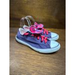 Converse  All Star Fold Down Plaid Sneaker Shoe Women 5 Juniors Retro Academia Photo 3