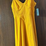 Wild Fable women’s knit skater dress in Gold, size Medium, w/ corset top, NWT. Photo 4