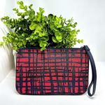 Vera Bradley NWOT Navy & Red Plaid Wristlet Clutch Wallet Handbag Photo 5