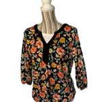 The Comfy Naif Casual Dark Floral Small Business casual Blouse Photo 3