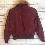 Ultim8 Brand burgundy faux fur collar rose appliqué bomber Jacket Juniors Sz M Red Size M Photo 5
