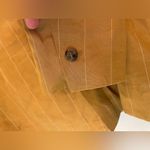 ZARA Women’s Linen-blend Striped Blazer Jacket in Mustard Yellow Size S Photo 7