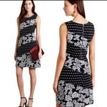 Anthropologie | Maeve Effemy Jacquard Shift Dress Size XS Floral Polka Dot Photo 1