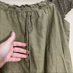 Saint Tropez West Carole Little Crochet Dress Linen Green Khaki Maxi SZ 6 Fairy Photo 5