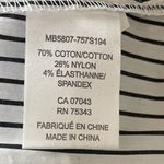 Artisan NY  poplin cotton blend striped shirt off the shoulders SZ M Photo 8