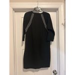 J.Jill New Womens Large Petite Stitched Jersey Knit Sweatshirt Dress Black Photo 5