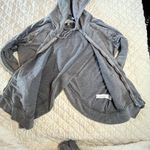 Lucky Brand Y2K Sweatsuit Open Back Terry Velvet Soft Gray Size Small Cuffed Photo 7