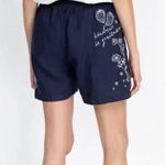 Johnny Was LA Sovanna Floral Embroidered Linen Shorts Navy Blue XS Photo 2