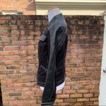 Cache Unique Black Linen Leather Detailed Jacket Small S Photo 4