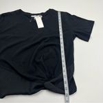 Heartloom  Short Sleeve Top Side Twist Womens Size Medium Black Stretch‎ NEW Photo 10