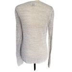 Old Navy Women's Oatmeal Long Sleeve Open Waffle Knit Pullover Sweater M Photo 5