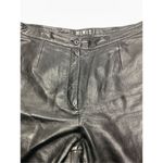 Mixit 1990's 100% Black Leather Straight Leg High Rise Pant Size 12 Photo 3
