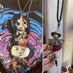 Coldwater Creek Vintage novelty doll charm Pendant necklace Photo 2