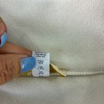 Qinsen Fleece Cropped Jacket Pullover Women's Size Small Cream Y2K Drawstring Tan Photo 4