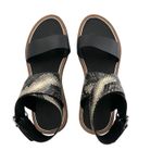 Vince  Mailin Snake Embossed Ankle Wrap Flat leather Sandal Sz 6.5 Statement Chic Photo 6