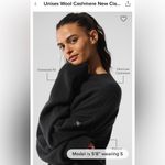 Alo Yoga  NWT Unisex Wool Cashmere New Class Crewneck Sweater Black Size L Photo 2