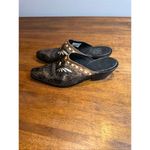 Sonora Hair On Leather Embellished Mules Clog Brown Size 7.5 Photo 1