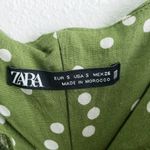 ZARA  Polka Dot Mini Rushed Ruffle Dress Photo 9