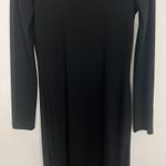 NA-KD  Women's Long Sleeve Side Slit Black Maxi Dress Size Large Photo 4