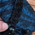 Ricki Lang for Nuit Blue Metallic and Velvet Mockneck Vintage VTG Size 8 Photo 12