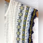 ZARA  S Smocked Sleeveless Embroidered White Lace Trim Top Photo 1