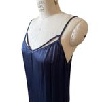 Velvet by Graham & Spencer Navy Blue Satin Kambree Midi Slip Dress Size Small Photo 1