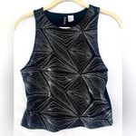 H&M NWT Women's Black glitter beaded stretchy crop Tank Top Sz M Y2K Fairy Photo 3