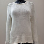 Calvin Klein Jeans Cotton Knit Sweater Women's M Ivory Crewneck Photo 0