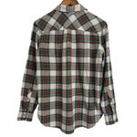 J.Crew White Tartan Plaid H2304 Oversize Brushed Cotton Twill Shirt Women’s Sz 8 Photo 1