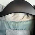 Vtg Y2K Brandon Thomas Leather Jacket Blazer Sz Small Grey Button Front Gray Photo 15
