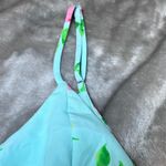 Bo Bel Dress Womens Small Aqua Blue Floral Bow Back Sleeveless Fit Flare Summer Photo 12