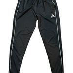 Adidas  Womens Pants Small Black Ankle Zip Track Joggers Sweatpants Running Photo 0