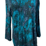 H by Halston  Printed V-neck Rayon‎ Long Sleeve Top Womens XS Spring Soft Photo 0