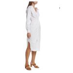 STAUD Clea White Collared Midi Shirt Dress Minimalist Chic Resort Wear Small Size 2 Photo 9
